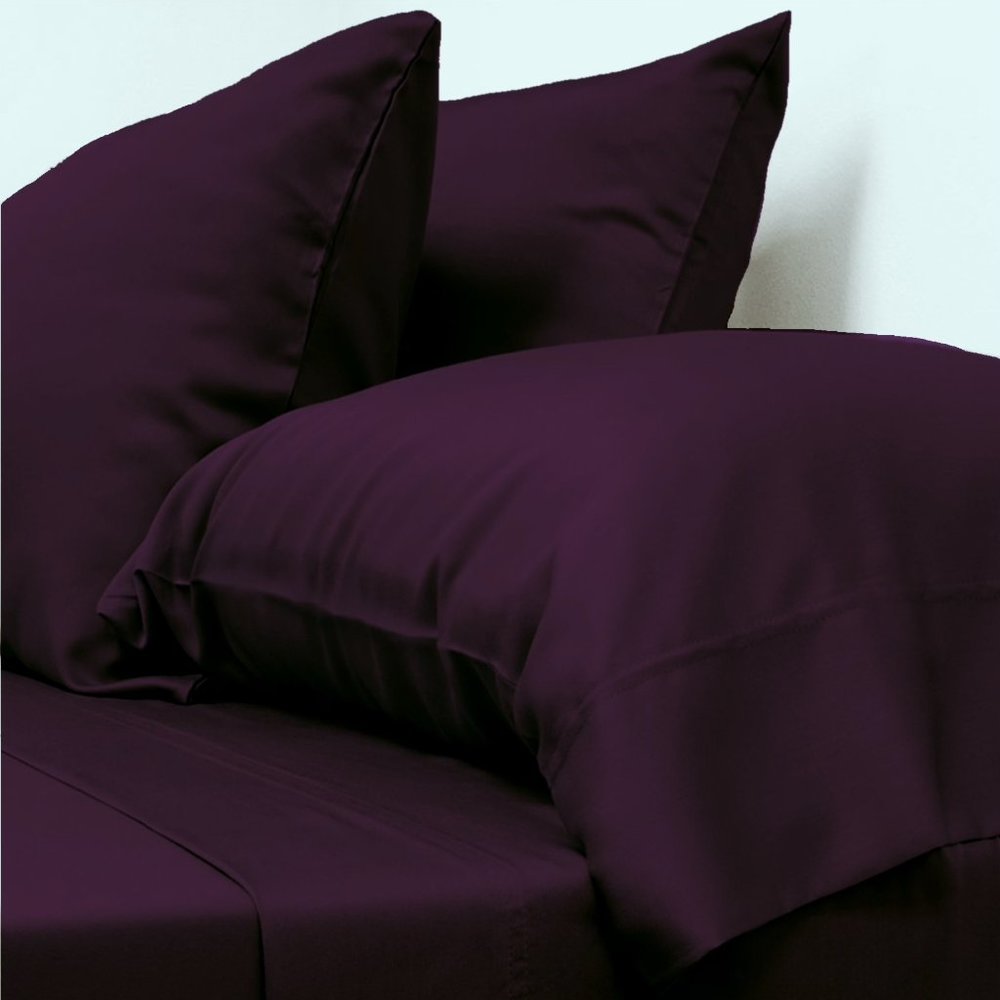 Luxury Bamboo 6 Piece Sheet Set, Eggplant